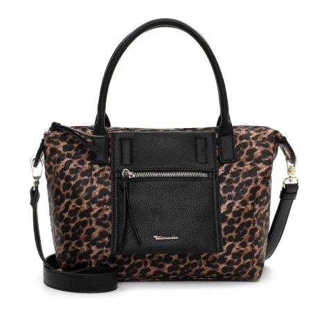 Sac à Bandoulière Noir/Léopard Femme Tamaris 33522