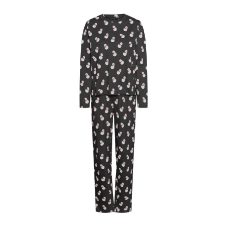 Pyjama Noir Femme Pieces Naya Xmas