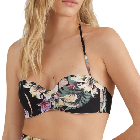 Haut de Maillot de bain Noir/Vert Femme O'Neill Havaa