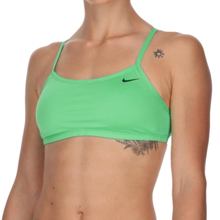 Haut de maillot de bain Vert Femme Nike Racerback