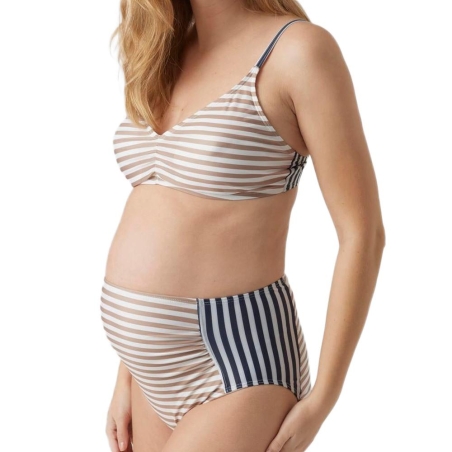 Maillot de bain de Grossesse Bleu/Marron Femme Mamalicious Vega