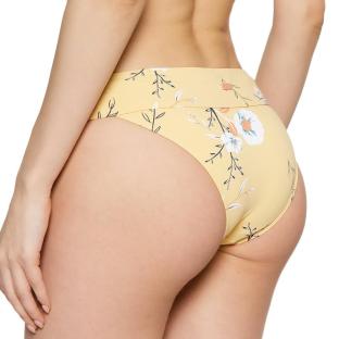 Bas de Bikini Jaune à fleurs Mi-haut Femme Roxy Lahaina Bay