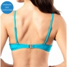 Haut de Bikini Bandeau à motifs Turquoise Femme Sun Project 2831