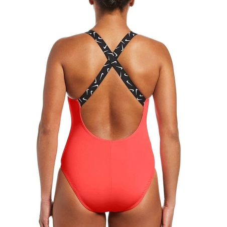 Maillot de bain 1 pièce Rouge Femme Nike Crossback