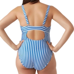 Maillot de bain de Grossesse Blanc/Bleu Femme Mamalicious Zaga