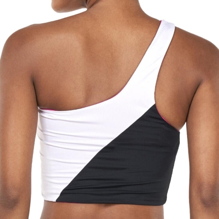 Haut de maillot de bain Blanc/Noir/Rose Femme Nike NESSC259