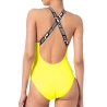 Maillot de bain 1 pièce Jaune Femme Nike Crossback