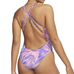Maillot de bain 1 pièce Violet Femme Nike Spiderback