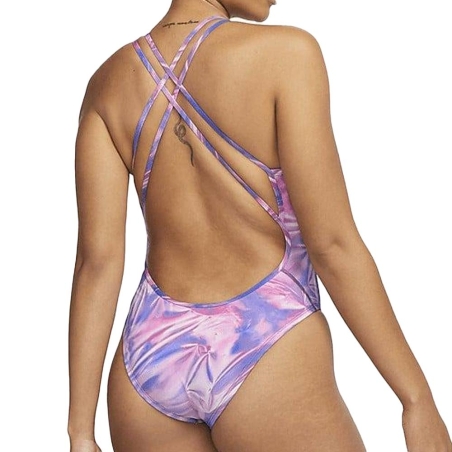 Maillot de bain 1 pièce Violet Femme Nike Spiderback