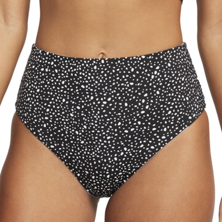 Bas de maillot de bain Femme Noir/Blanc Nike Reversible High Waist Cheeky Bottom