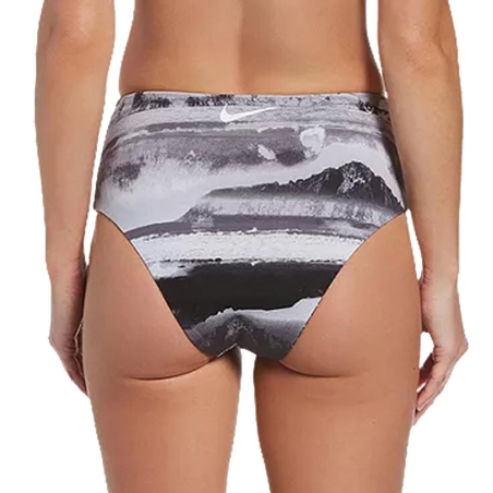 Bas de maillot de bain Femme Noir/Blanc Nike Reversible High Waist Cheeky Bottom