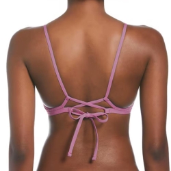 Haut de maillot de bain Violet Femme Nike Lace Up