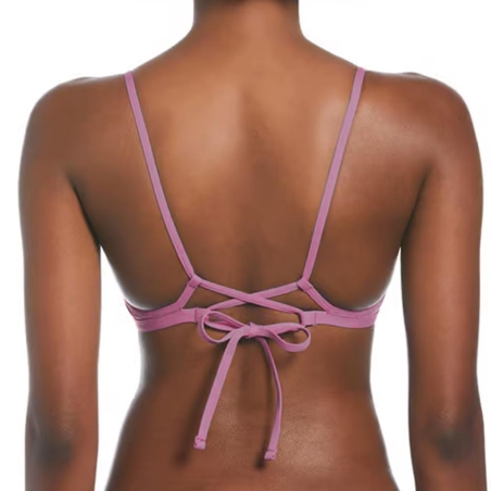 Haut de maillot de bain Violet Femme Nike Lace Up