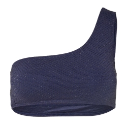 Haut de bain Marine Femme Pieces Drape Lurex