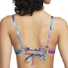 Haut de maillot de bain Bleu/Rose Femme Nike Lace Up