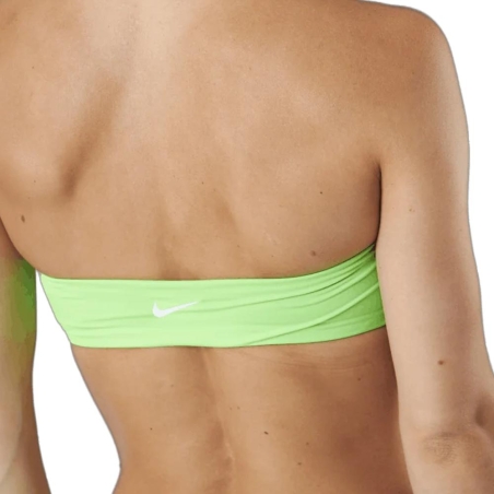 Haut de maillot de bain Vert Fluo Femme Nike Bandeau Bikini Top