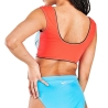 Haut de maillot de bain Bleu/Rose Femme Nike Midkini