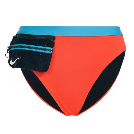 Bas de maillot de bain Noir/Rouge Femme Nike NESSB312