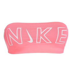 Haut de maillot de bain Rose Fluo Femme Nike Bandeau Bikini Top
