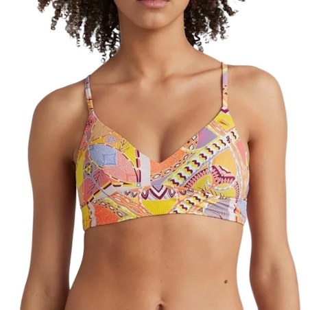 Haut de maillot de bain Rose/Jaune Femme O'Neill Wave