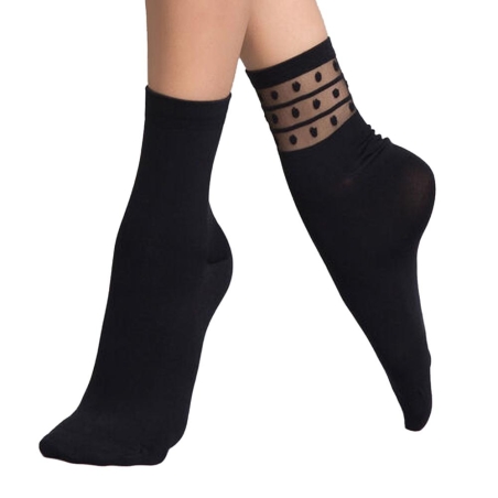 x2 Paires de Chaussettes Noires Femme Dim D07ZW