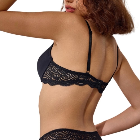 Soutien-Gorge Noir Fushia Femme Les Petites Bombes Louna