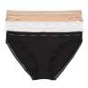 X3 Culottes Blanc/Beige/Noir Femme Calvin Klein Jeans Thong