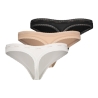 X3 Strings Blanc/Beige/Noir Femme Calvin Klein Jeans Thong