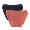 x2 Slips Marine/Orange Femme Dim Hipsters