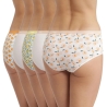 X5 Culottes Blanches Imprimés Tropical Blanc Femme DIM D4C20