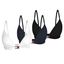 x3 Soutien-Gorge Noir/Blanc Femme Tommy Hilfiger Triangle
