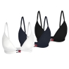 x3 Soutien-Gorge Noir/Blanc Femme Tommy Hilfiger Triangle