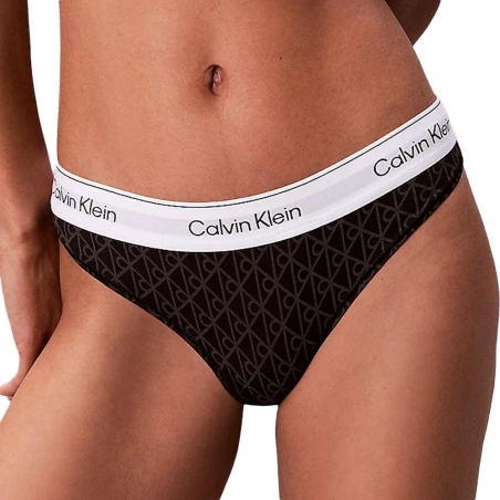 Tanga Noir Femme Calvin Klein Jeans Thong