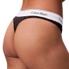 Tanga Noir Femme Calvin Klein Jeans Thong