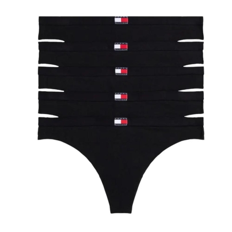 x5 Strings Noirs Femme Tommy Hilfiger Thong
