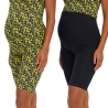 X2 Shorts de Grossesse Noir/Jaune Femme Mamalicious Biker