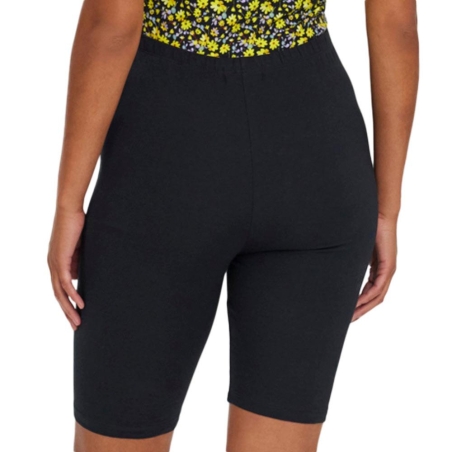 X2 Shorts de Grossesse Noir/Jaune Femme Mamalicious Biker