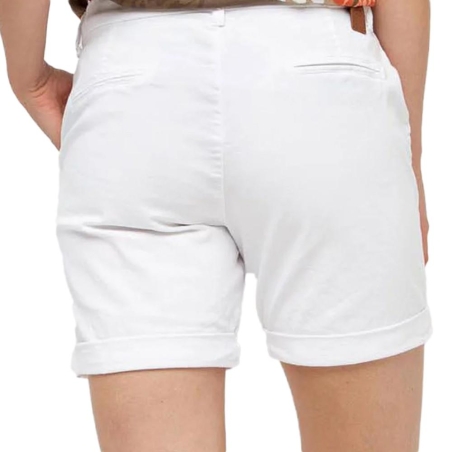 Bermuda Blanc Femme TBS Leonibur
