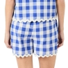 Short Vichy Bleu/Blanc Femme YAS Yaslura