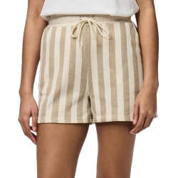 Short Beige à rayures Femme Pieces Chilli Summer