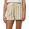 Short Beige à rayures Femme Pieces Chilli Summer