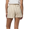 Short Beige à rayures Femme Pieces Chilli Summer
