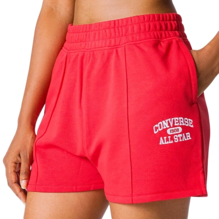 Short Rouge Femme Converse Retro