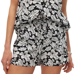 Short Noir/Beige à Motifs Femme Vero Moda Easy Joy