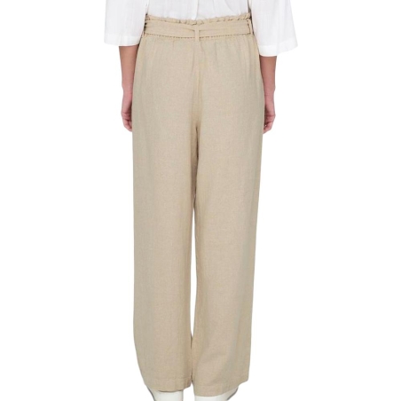 Pantalon en lin Écru Femme JDY Say