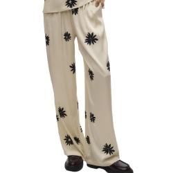 Pantalon fluide Satin Beige Femme Vero Moda Mroe