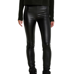 Pantalon Simili cuir Noir Femme Noisy May Coated