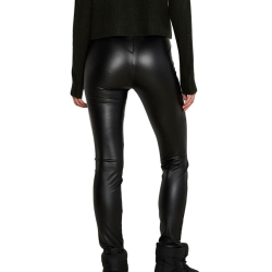 Pantalon Simili cuir Noir Femme Noisy May Coated