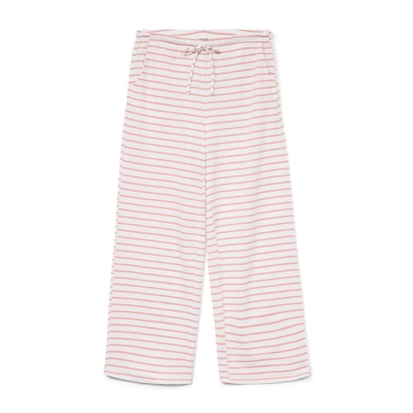 Pantalon Blanc/Roses à rayures Femme Vero Moda Malma