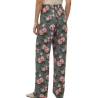 Pantalon Fluide Kaki/Rose à Motifs Femme Vero Moda Easy Joy